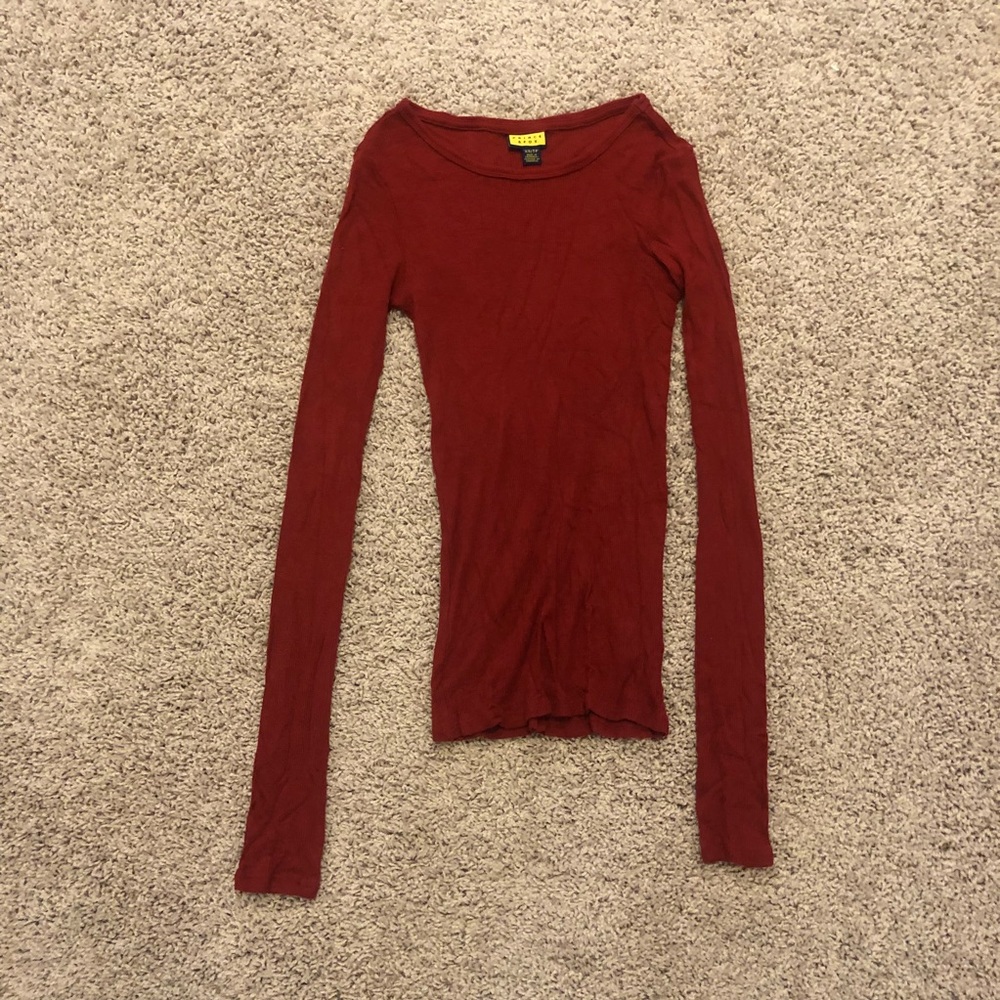 Rustic red long sleeve shirt
